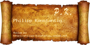 Philipp Konstantin névjegykártya